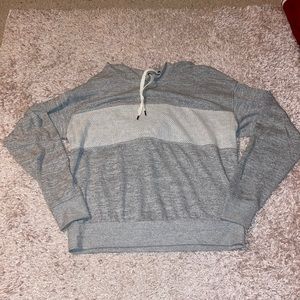 Gray and White Hoodie Shirt